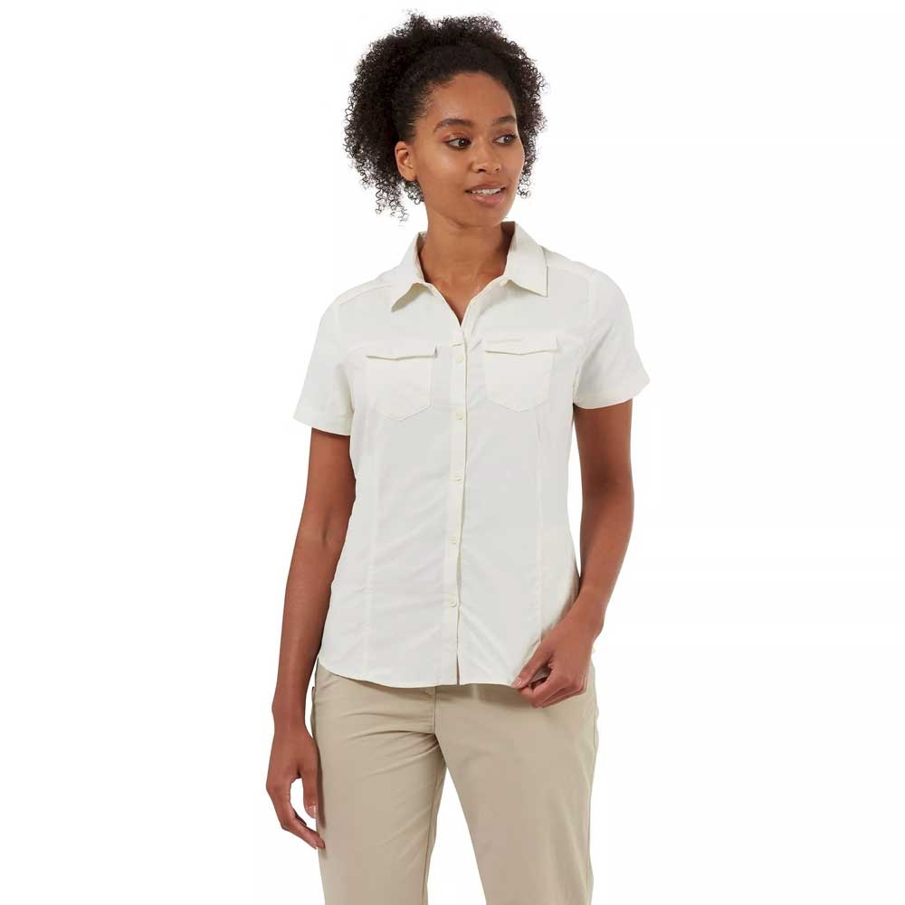 Craghoppers Craghoppers NosiLife Adventure II Short Sleeved Shirt Women's CWS48433A-Seasalt shirts en tops Craghoppers NosiLife Adventure II Short Sleeved Shirt Women's Seasalt CWS48433A-Seasalt shirts en tops online bestellen bij Kathmandu Outdoor & Travel