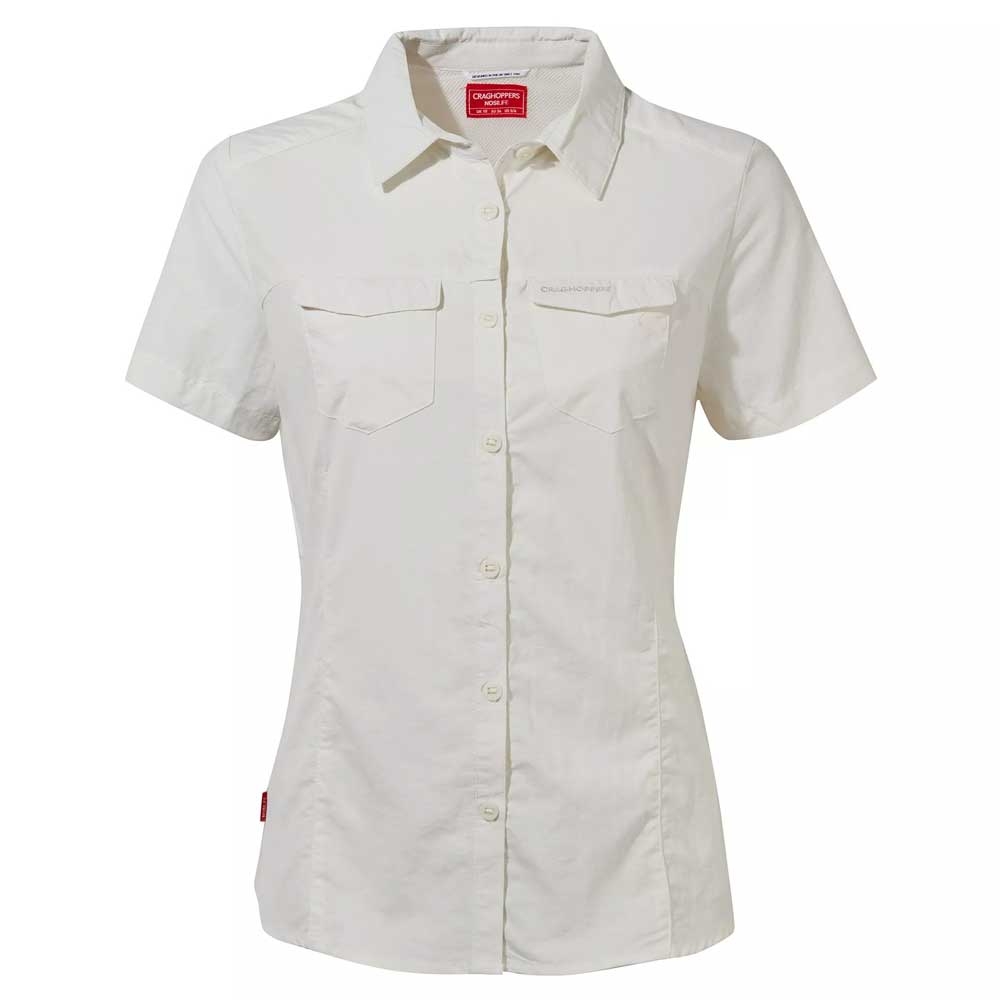 Craghoppers Craghoppers NosiLife Adventure II Short Sleeved Shirt Women's CWS48433A-Seasalt shirts en tops Craghoppers NosiLife Adventure II Short Sleeved Shirt Women's Seasalt CWS48433A-Seasalt shirts en tops online bestellen bij Kathmandu Outdoor & Travel