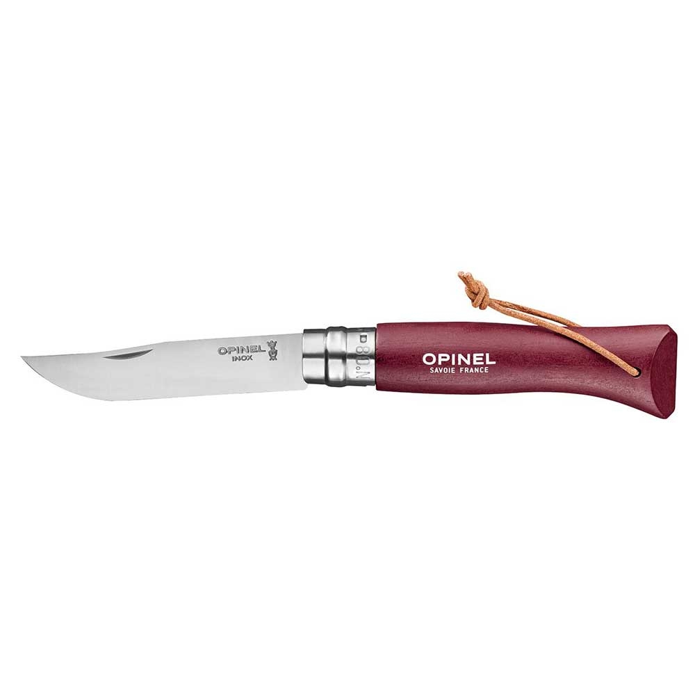 Opinel N°08 Colorama Burgundy 51OP2213-8 195 messen & tools online bestellen bij Kathmandu Outdoor & Travel