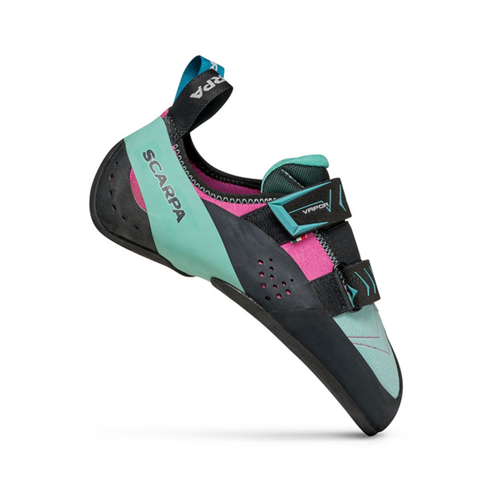 Scarpa Scarpa Vapor V Women's 70040-L-474 klimschoenen Scarpa Vapor V Women's dahlia/aqua 70040-L-474 klimschoenen online bestellen bij Kathmandu Outdoor & Travel