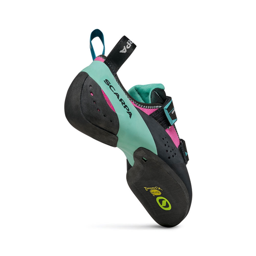 Scarpa Scarpa Vapor V Women's 70040-L-474 klimschoenen Scarpa Vapor V Women's dahlia/aqua 70040-L-474 klimschoenen online bestellen bij Kathmandu Outdoor & Travel