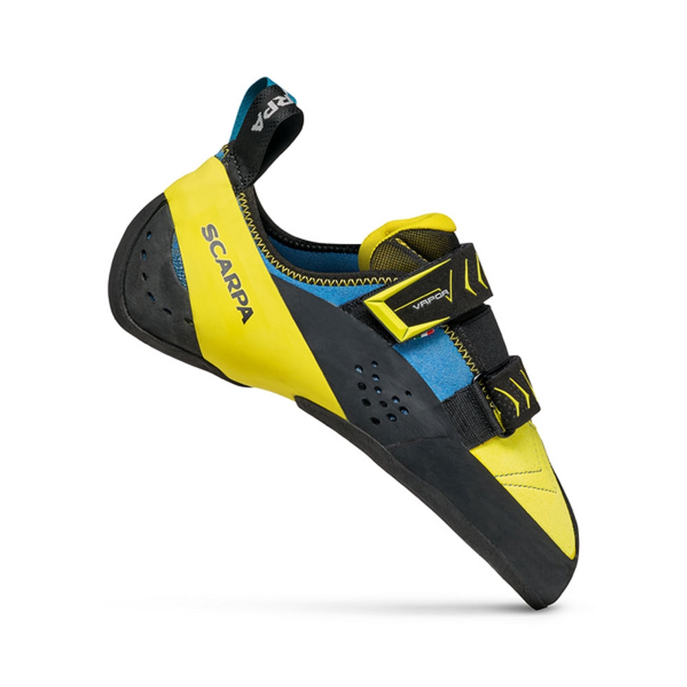 Scarpa Vapor V ocean/yellow 70040-M-356 klimschoenen online bestellen bij Kathmandu Outdoor & Travel