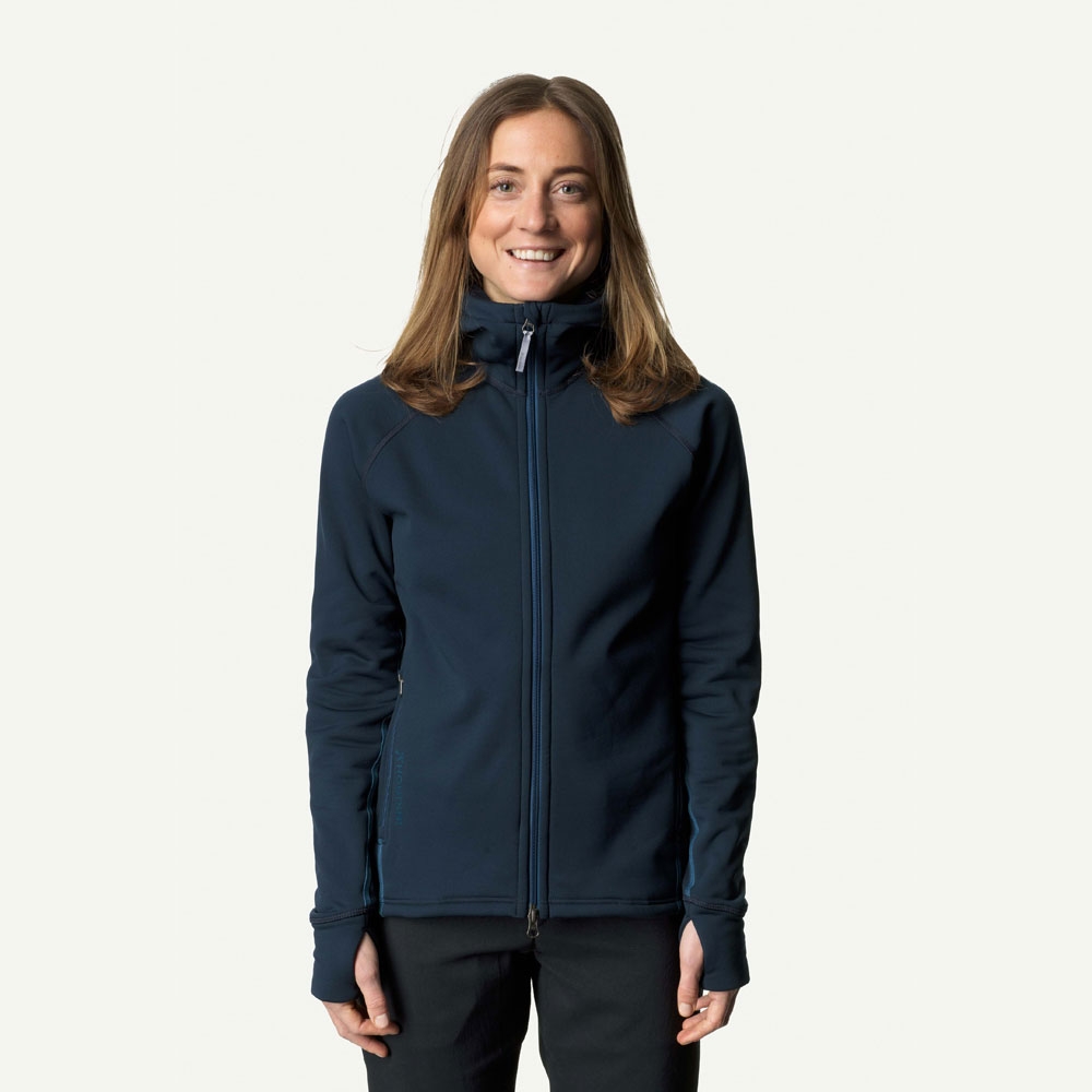 Houdini Power Houdi Women's blue illusion/tide 125984-blue illusion fleeces en truien online bestellen bij Kathmandu Outdoor & Travel