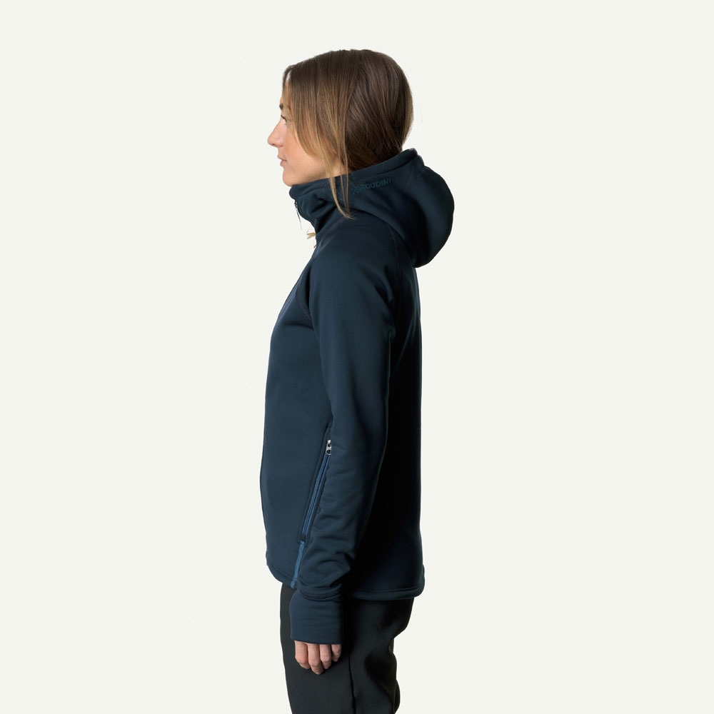 Houdini Power Houdi Women's blue illusion/tide 125984-blue illusion fleeces en truien online bestellen bij Kathmandu Outdoor & Travel