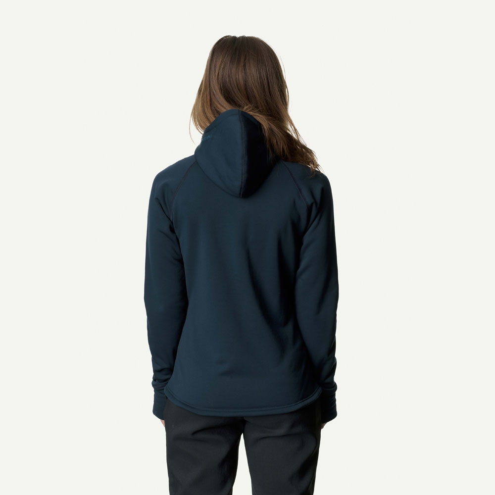 Houdini Power Houdi Women's blue illusion/tide 125984-blue illusion fleeces en truien online bestellen bij Kathmandu Outdoor & Travel