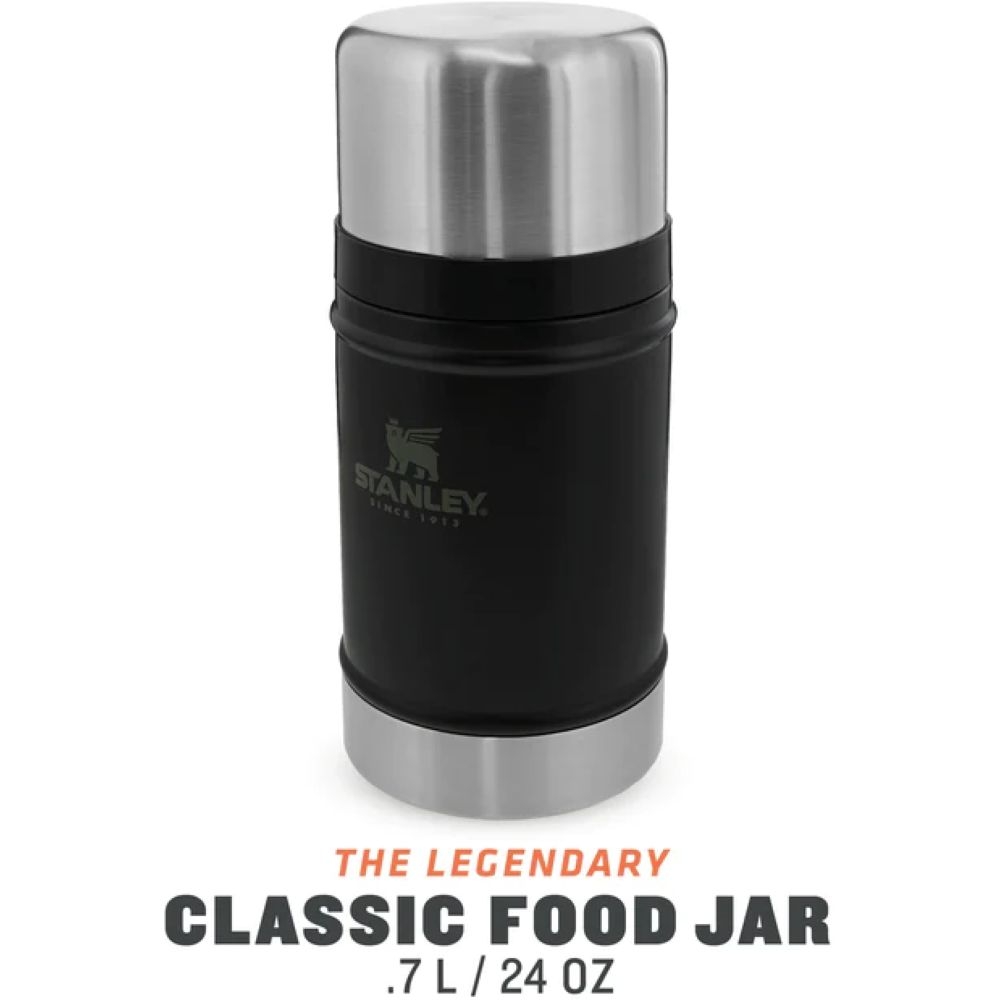 Stanley Stanley Classic+Adventure Vacuum Food Jar Dop 0.94+0.7L 10-02130-003 drinkflessen en thermosflessen Stanley Classic+Adventure Vacuum Food Jar Dop 0.94+0.7L Black 10-02130-003 drinkflessen en thermosflessen online bestellen bij Kathmandu Outdoor & Travel