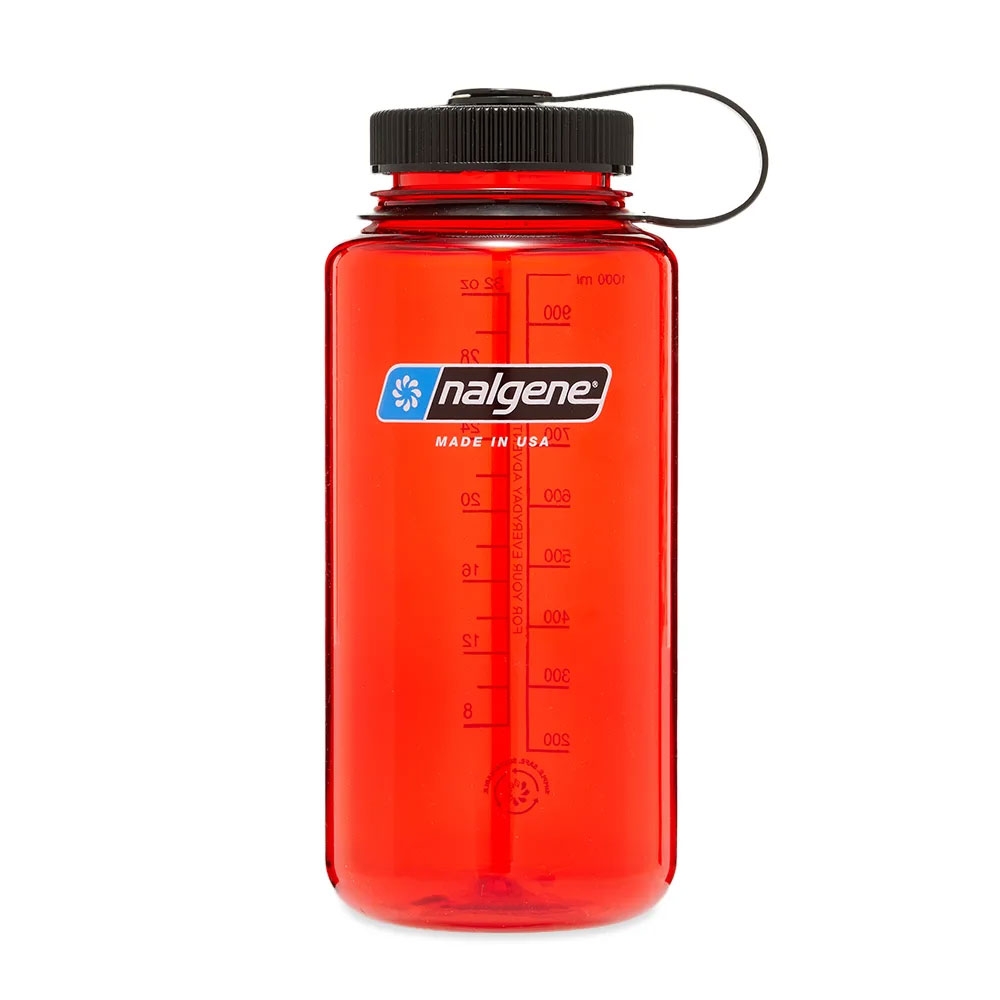 Nalgene Wide Mouth 1L Red N2020-3632 drinkflessen en thermosflessen online bestellen bij Kathmandu Outdoor & Travel