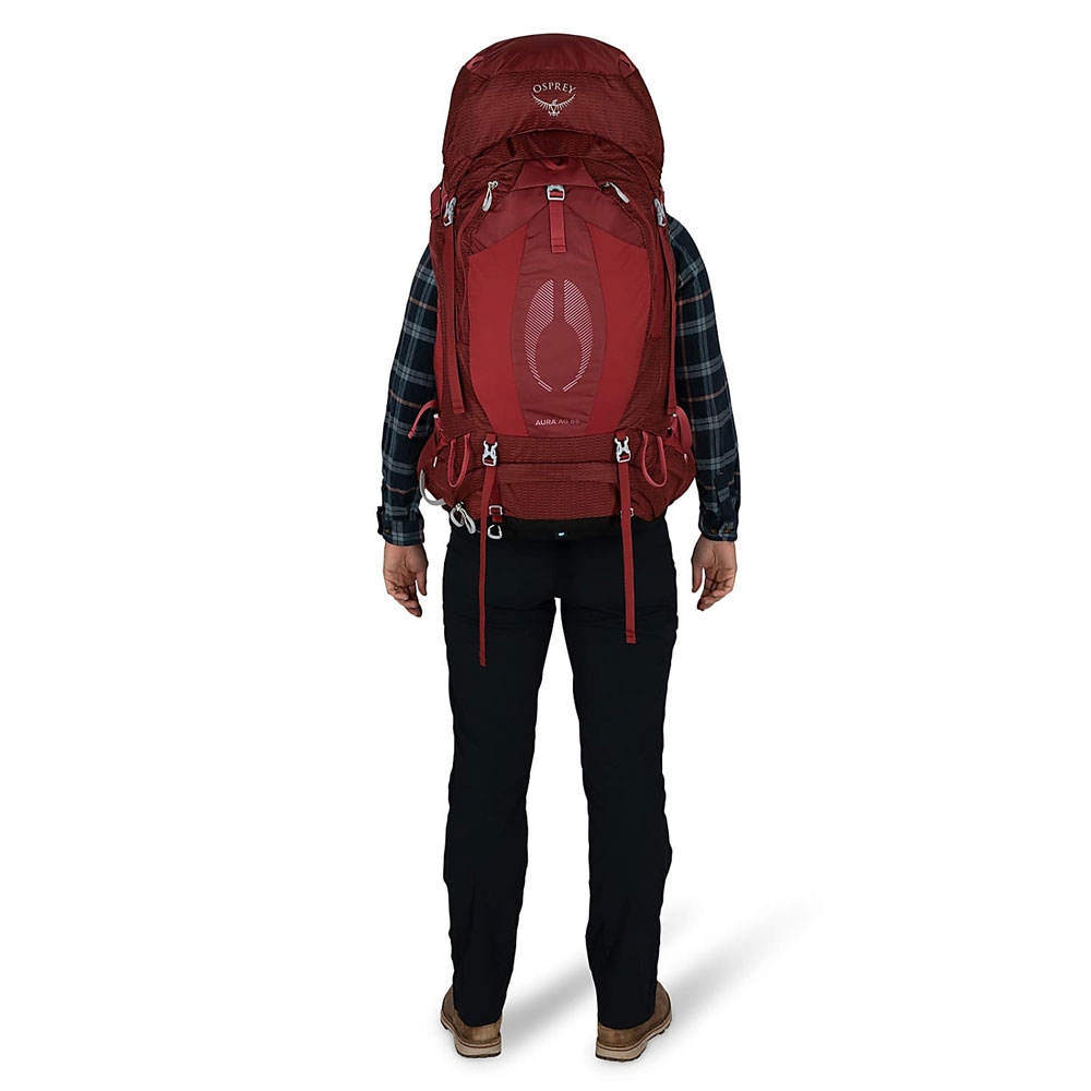 Osprey Osprey Aura AG 65 Women's 1-177-473 trekkingrugzakken Osprey Aura AG 65 Women's Berry Sorbet Red 1-177-473 trekkingrugzakken online bestellen bij Kathmandu Outdoor & Travel