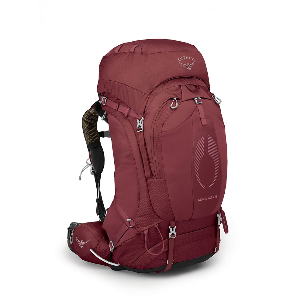 Osprey Osprey Aura AG 65 Women's 1-177-473 trekkingrugzakken Osprey Aura AG 65 Women's Berry Sorbet Red 1-177-473 trekkingrugzakken online bestellen bij Kathmandu Outdoor & Travel