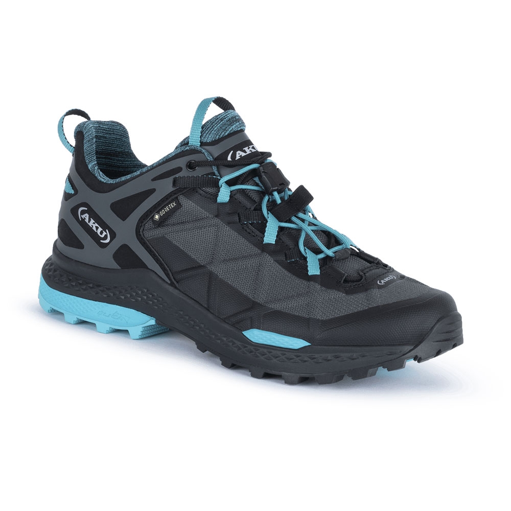 AKU AKU Rocket DFS GTX Women's 727-253 wandelschoenen dames AKU Rocket DFS GTX Women's Black/Turquoise 727-253 wandelschoenen dames online bestellen bij Kathmandu Outdoor & Travel
