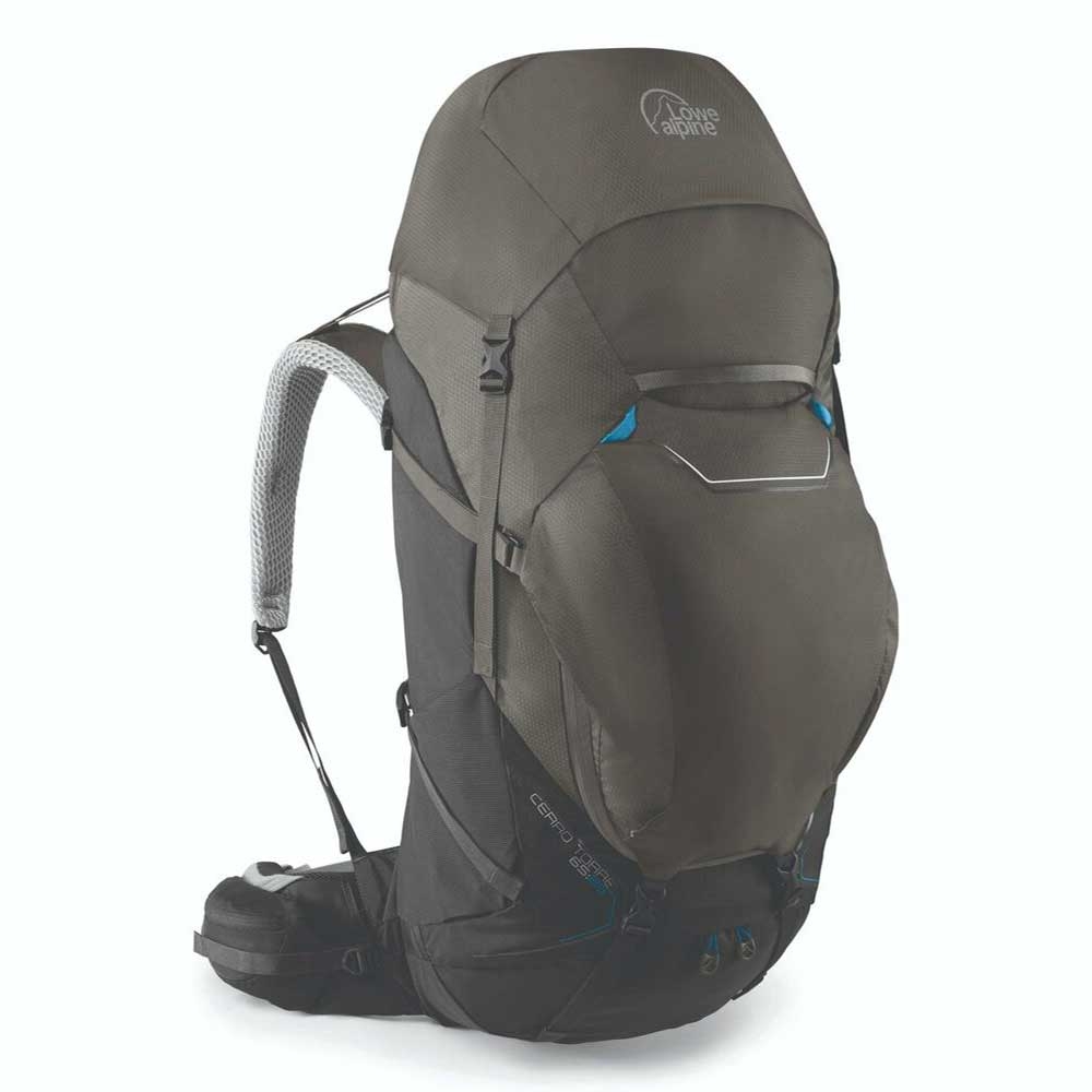 Lowe Alpine Cerro Torre 65:85 L-XL Black/Greyhound FBQ-01-BL-65-L trekkingrugzakken online bestellen bij Kathmandu Outdoor & Travel